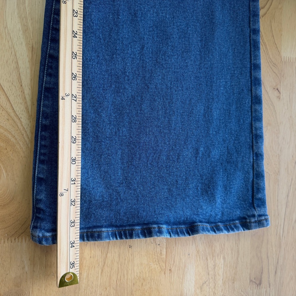Good American Palazzo WIDE LEG Boot Blue Jeans Womens 10/30 FLARE High Rise - Picture 6 of 13